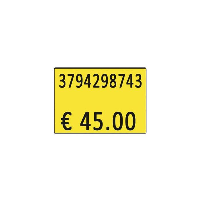 Etichette per prezzatrice Printex f.to 26x19 mm giallo removibili conf 10 rotoli da 600 etich. - B10/2619/FRG main product photo