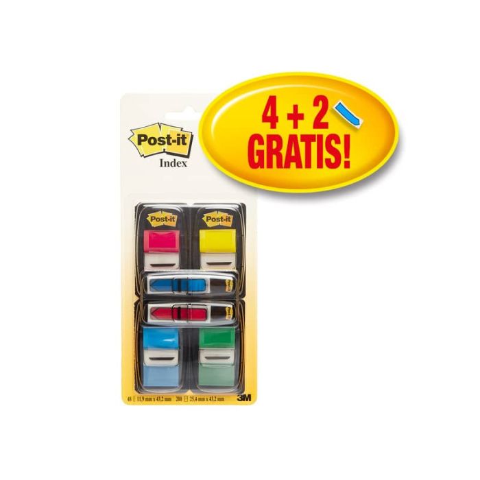 Segnapagina Post-it 680 + Post-it Mini 684 Freccia - PROMO PACK 4+2 - 680-P6 main product photo