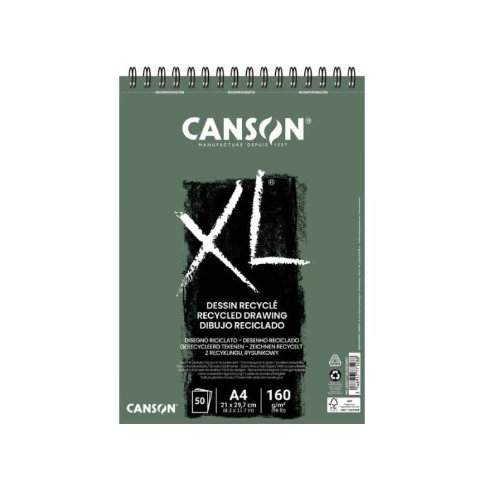 Blocco spiralato sul lato corto XL Canson Recycled 50 fg. 160 g/m² A4 C200777128 main product photo