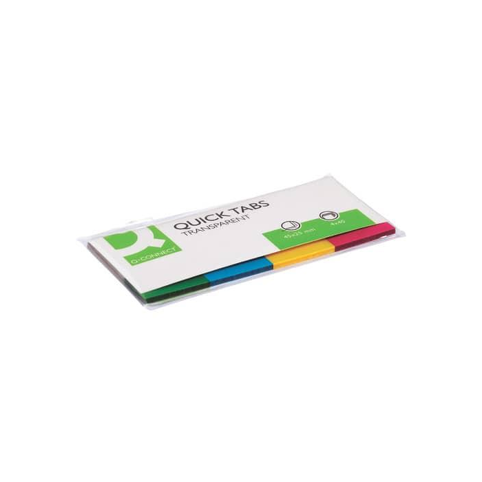 Segnapagina Q-Connect Neon assortiti 19x43 mm blister 4 blocchetti da 50 - KF01225 main product photo