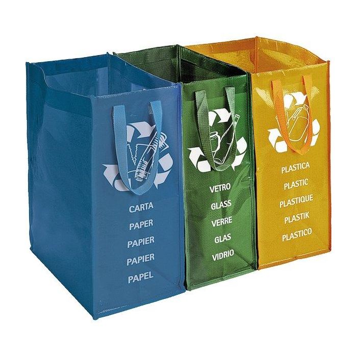 Contenitori raccolta differenziata Perfetto Set 3 pz. verde / giallo / blu 0468D main product photo