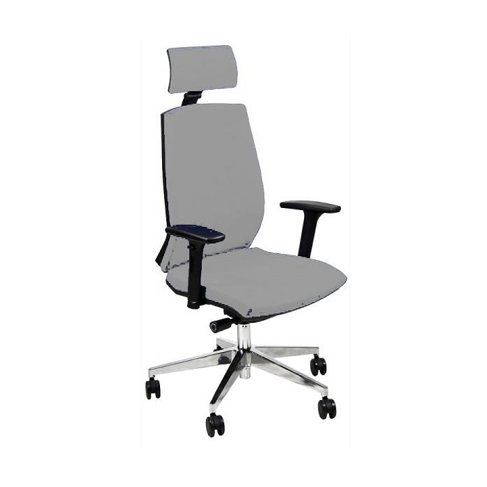 Sedia operativa girevole Unisit Larissa LR1SB con poggiatesta - rivestimento ignifugo grigio scuro - LR1SB/IT main product photo