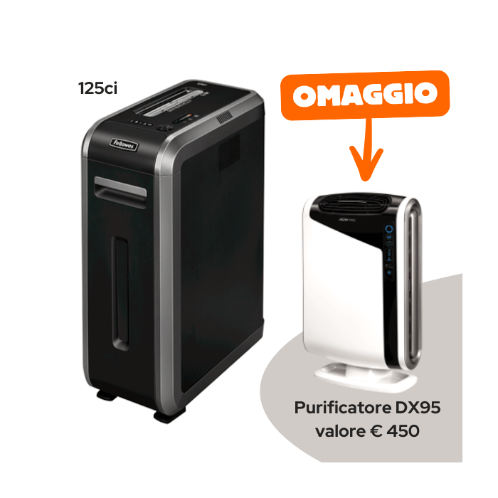 Distruggidocumenti 125Ci a frammento 100% Jam Proof - 4612002 Fellowes main product photo