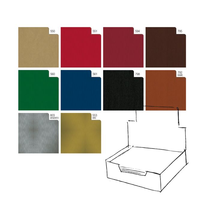 Carta regalo - kraft - Dark - 70 x 100 cm - Rex Sadoch - scatola 100 fogli main product photo