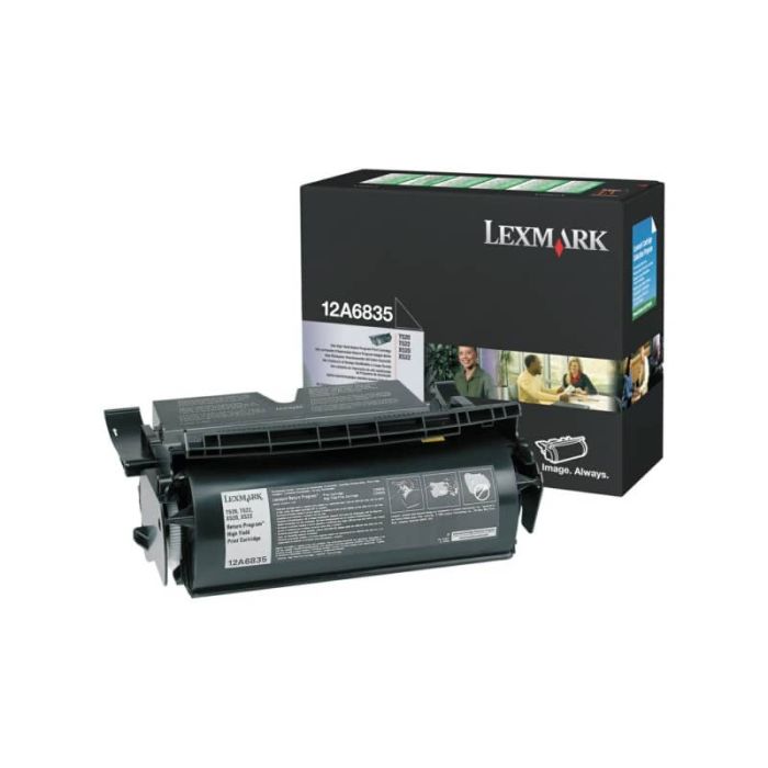 Toner alta resa return program Lexmark nero 12A6835 main product photo