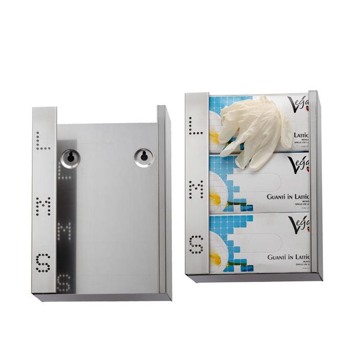 MEDIALINTERNATIONAL Dispenser guanti monouso - acciaio inox - Medial International main product photo