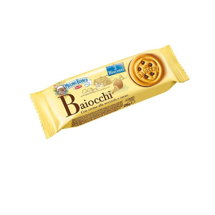 BARILLA Baiocchi - Mulino Bianco - monoporzione con 3 biscotti da 28 gr main product photo