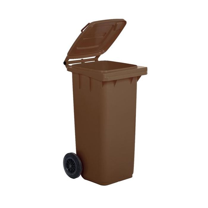 MobilPlastic Bidone carrellato - 48x55x93 cm - 120 L - marrone - Mobil Plastic main product photo