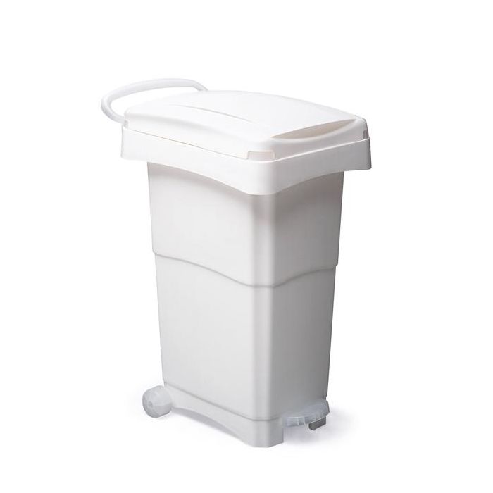 MobilPlastic Bidone mobile a pedale - 40x65x81 cm - 80 L - PPL - bianco - Mobil Plastic main product photo