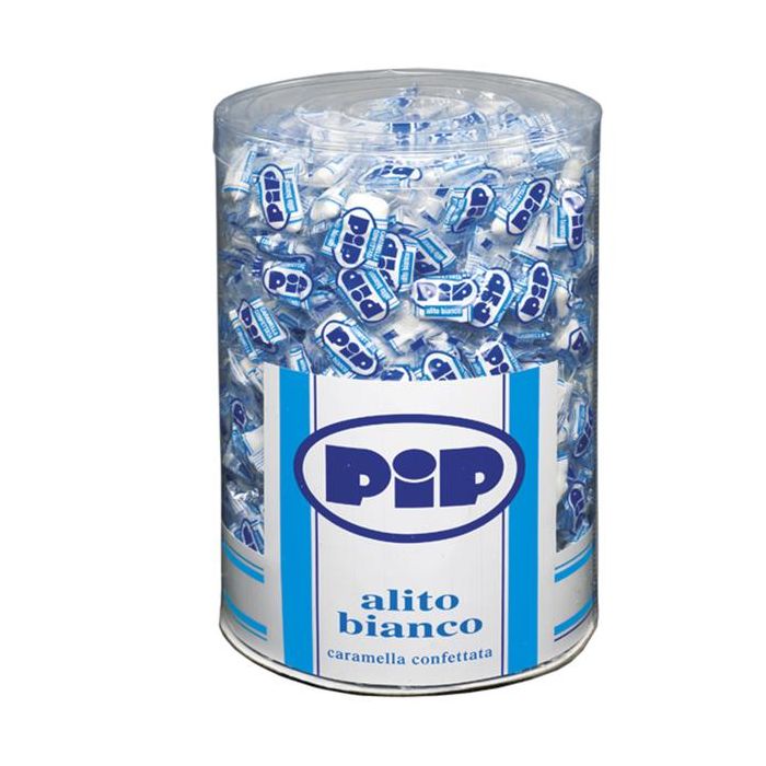 Caramelle confettate Pip - alito bianco - barattolo 800 pezzi main product photo