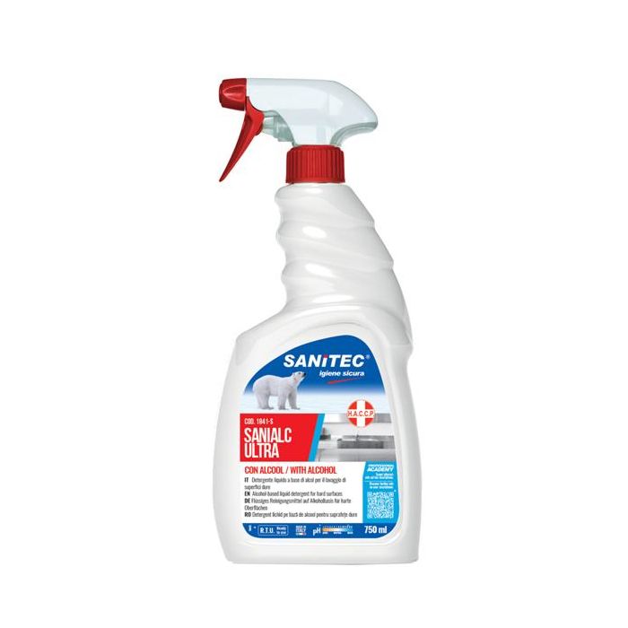 SANIALC Ultra 750ml detergente alcolico per superfici e tessuti Sanitec main product photo