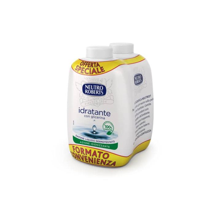 Ricarica sapone Neutro Roberts Idratante con glicerina - 200 ml Conf 2 pezzi - R908133 main product photo