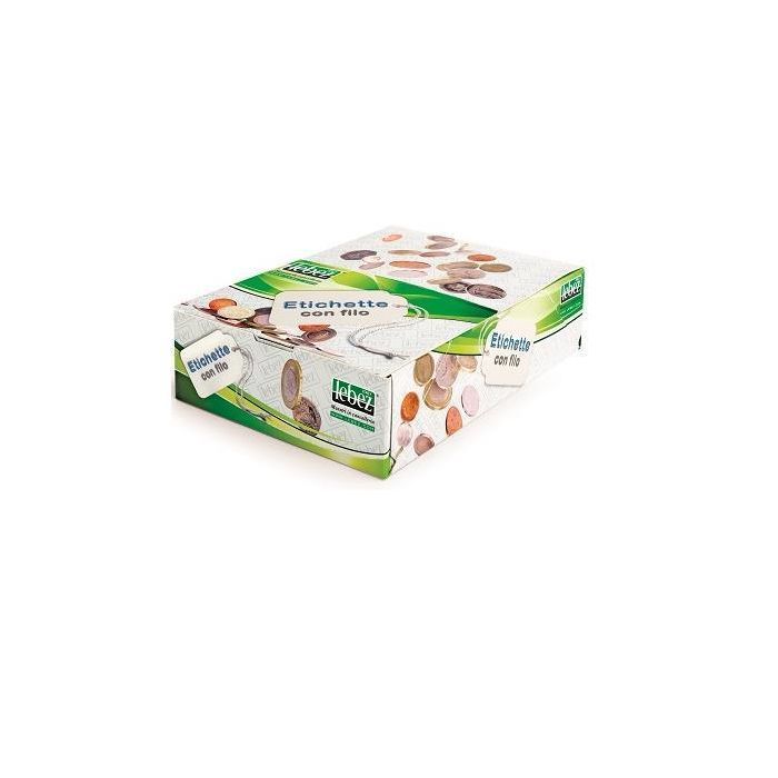 Etichette con filo Lebez bianco - misure assortite - Conf. 500 pezzi - A392 main product photo