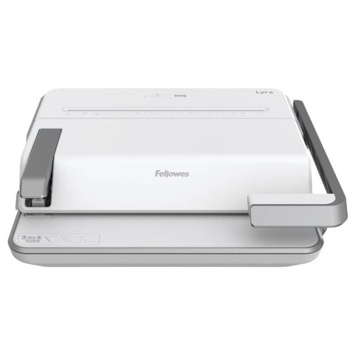 Rilegatrice 3 in 1 Fellowes Lyra a dorsi plastici, pinzatrice e perforatrice 2/4 fori bianco - FW5603101 main product photo