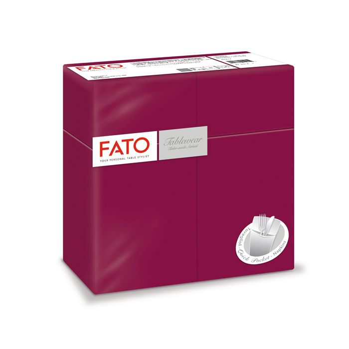 Quick pocket linea AirLaid - 40 x 40 cm - bordeaux - Fato - conf. 50 pezzi main product photo