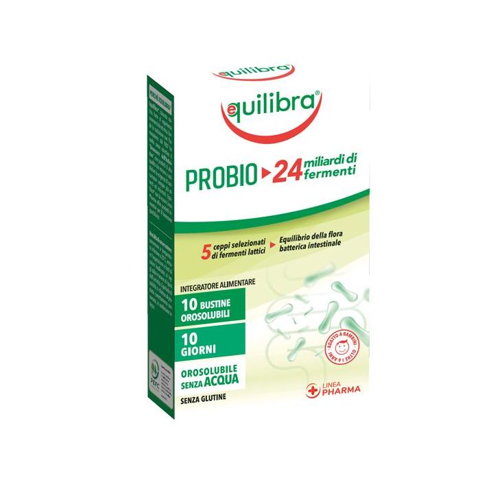 Integratori ProBio 24 miliardi di fermenti - 10 bustine orosolubili (25 gr cad.) - Equilibra main product photo