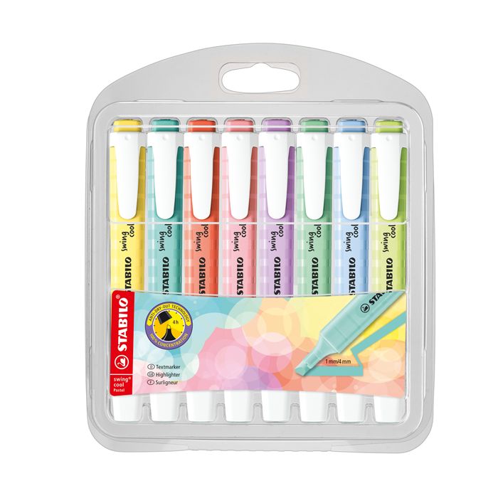 Evidenziatori Swing Cool WOW Stabilo conf. 8 colori assortiti Pastel 275/8-08-1 main product photo