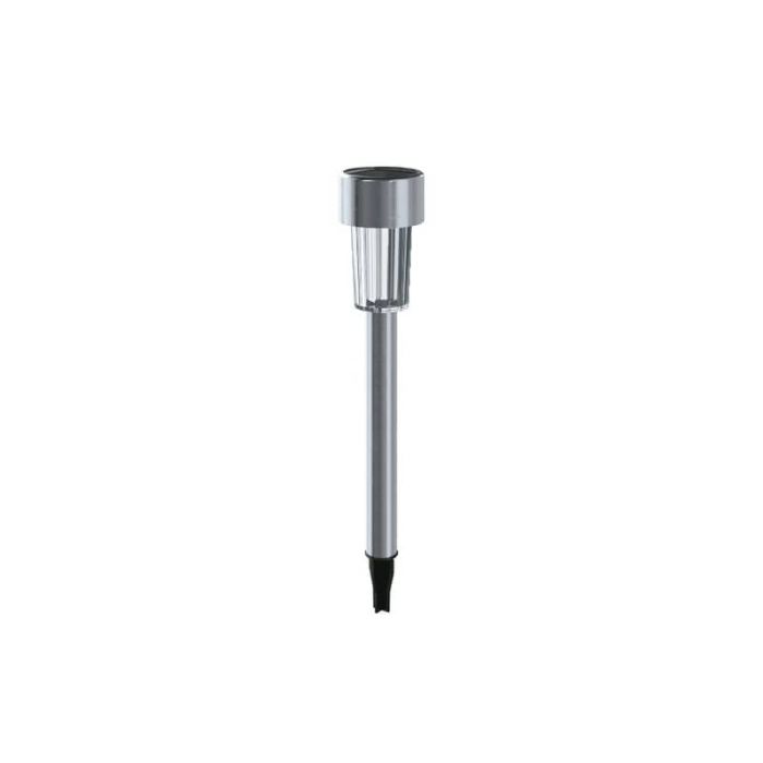 Lampioncino LED in acciaio con pannello solare e sensore crepuscolare Aigostar luce fredda - cilindro - B10201J9K main product photo