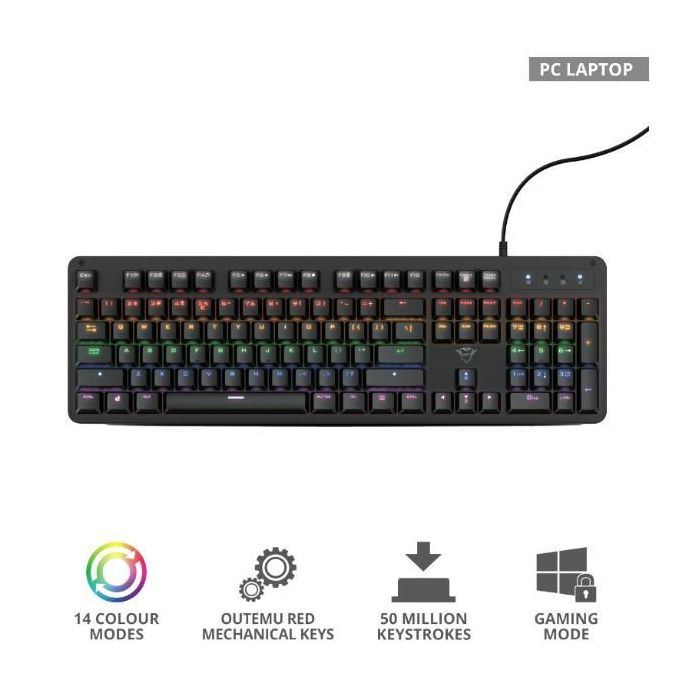 Tastiera pc TRUST GXT 863 MAZZ MECHANICAL KEYBOARD IT - 24202 main product photo