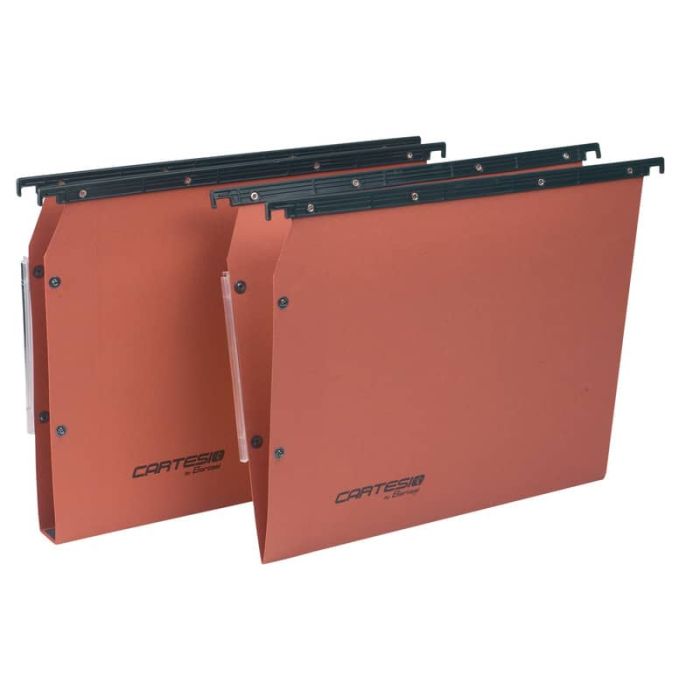 Cartelle sospese laterali per armadi CARTESIO PLUS 33 cm fondo U 3 cm arancio Conf. 25 pezzi - 314 M Link 3 -A2 main product photo