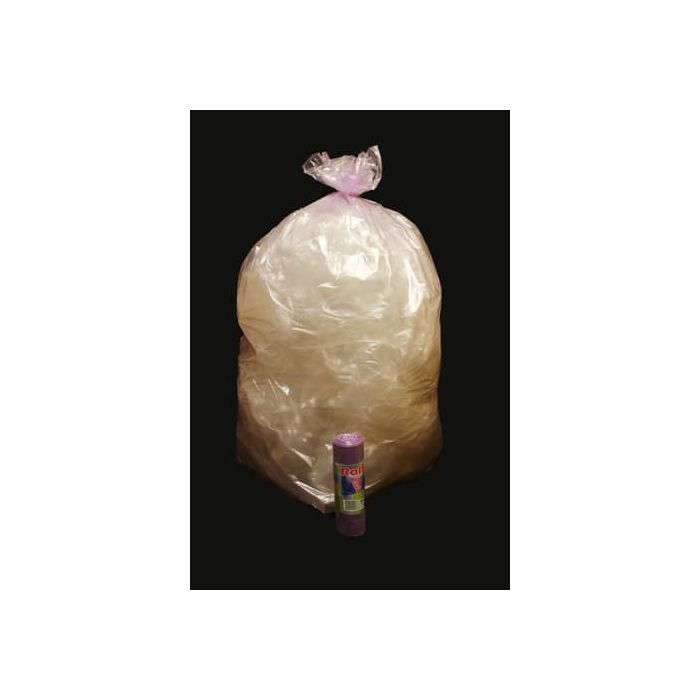 Sacchi immondizia ROLSAC in polietilene rigenerato capacità 97 l VIOLA TRASP rotolo da 10 pz. - 10468 main product photo