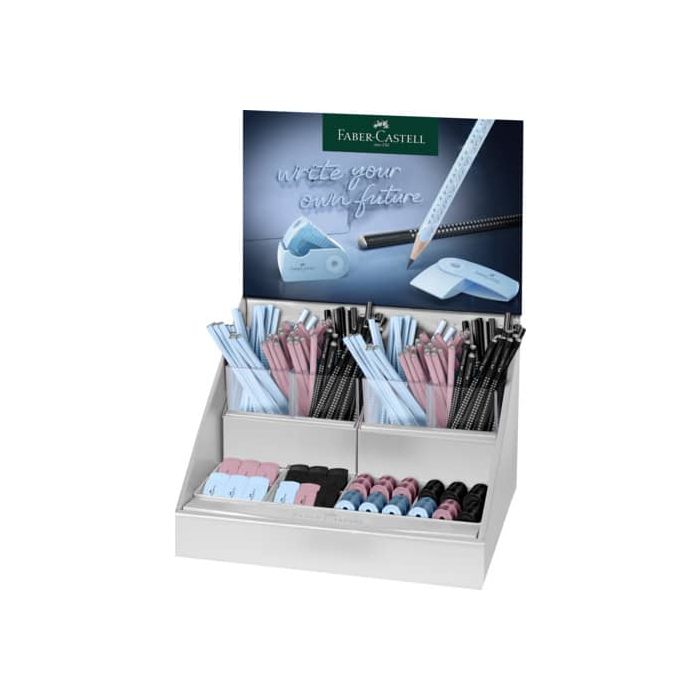 Espositore assortito Faber-Castell Sparkle - 192 pezzi - colori assortiti nero, blu, rosa - 118246 main product photo