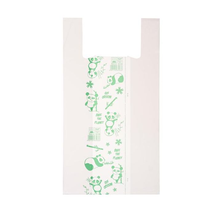 No Brand Shoppers Maxi - 30x60 cm - mater-bi - bianco - scatola 500 pezzi main product photo