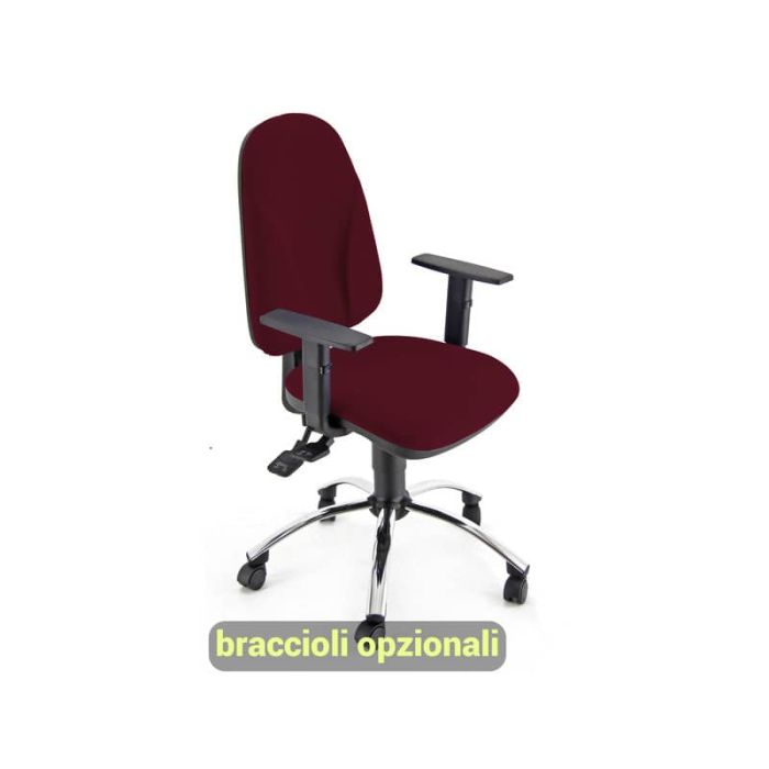 Sedia operativa girevole Unisit Team TMSYC Eco smart - schiuma sagomata - rivestimento ignifugo bordeaux -TMSYC/ID main product photo