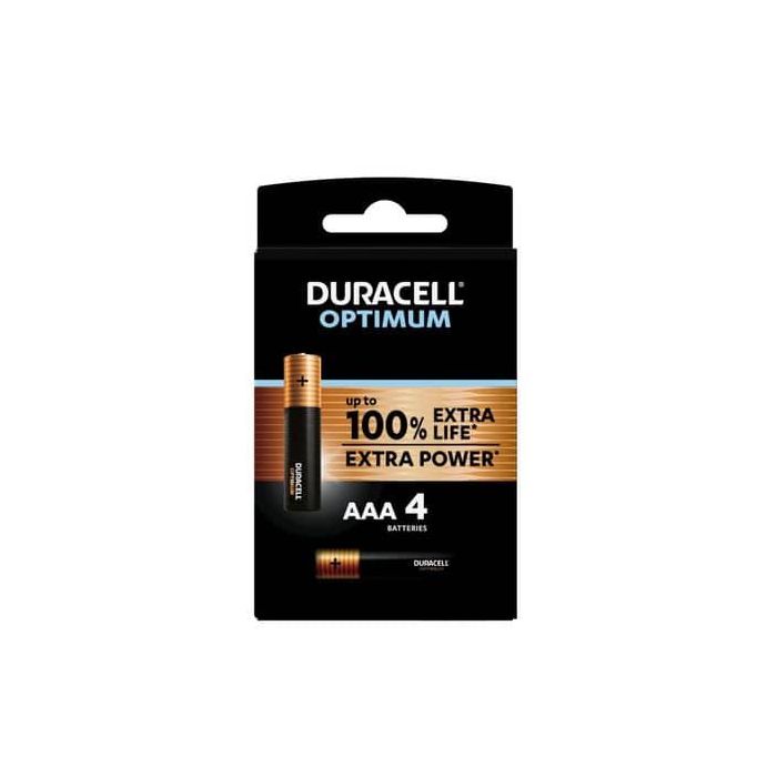 Batteria alcaline Duracell Optimum Ministilo AAA - MN2400 - blister da 4 - DU0031-05000394139213 main product photo