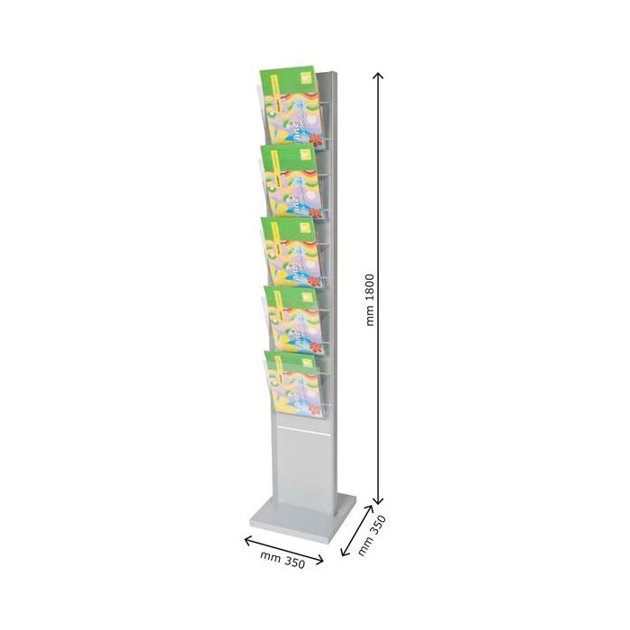 STUDIO T Portadepliant da terra con 10 Tasche A4 H180cm - Torretta bifacciale main product photo