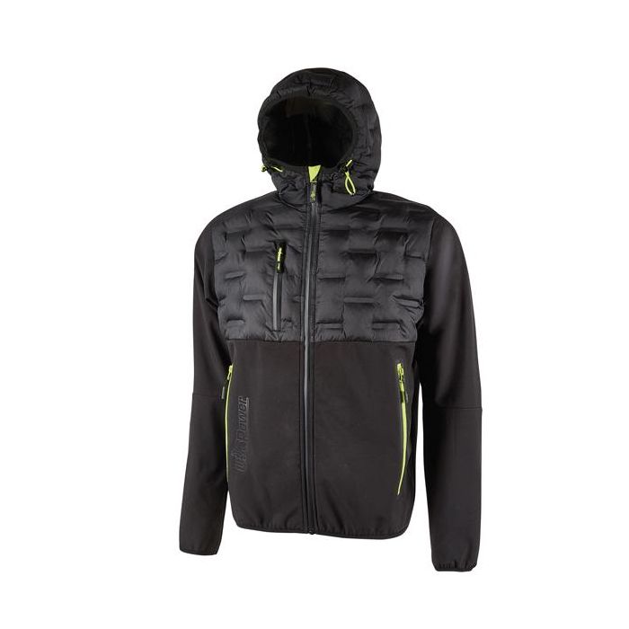 Giacca ibrida Spock- idrorepellente - taglia L - nero/giallo - U-Power main product photo