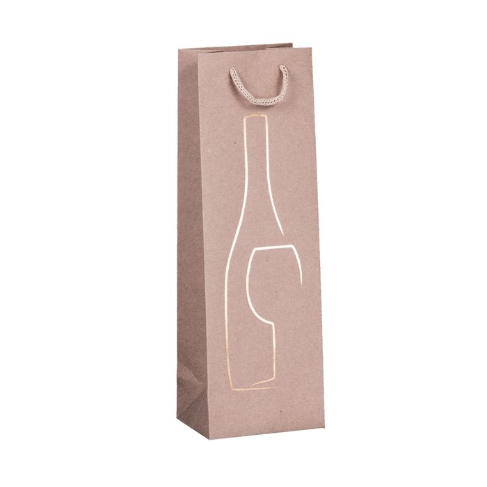Shopper portabottiglie - con manici in corda - 12 x 37 x 9 cm - avorio - Rex Sadoch main product photo
