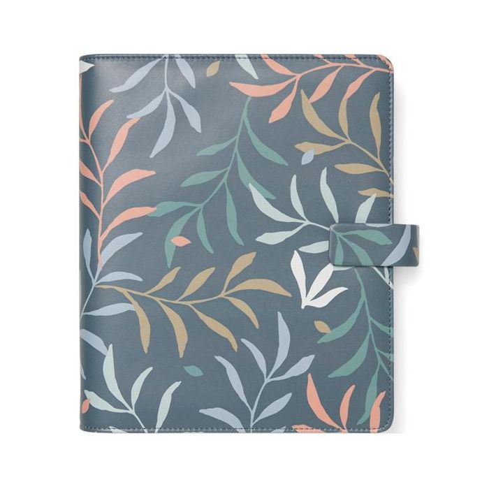 Organiser - c/cinturino - fantasia Botanical - A5 - 233 x 217 x 46 mm - blu - Filofax main product photo