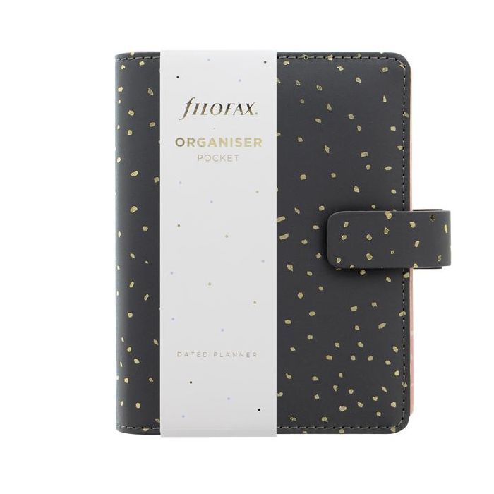 Organiser Confetti - f.to Pocket - 146 x 128 x 36 mm - con cinturino - nero - Filofax main product photo