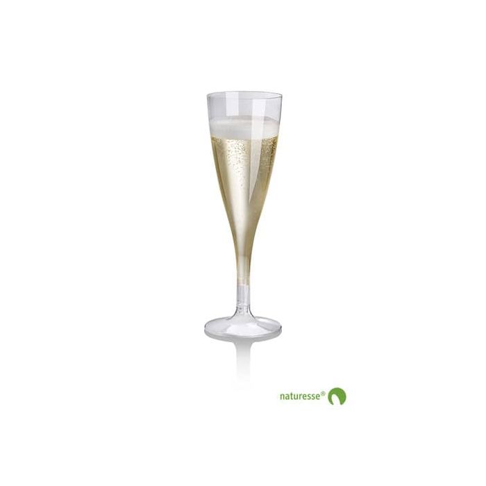 Bicchiere champagne trasparente Scatolificio del Garda - capienza 100 ml 183x60 mm - Ø 55 mm - conf. 27 pz 15717 main product photo