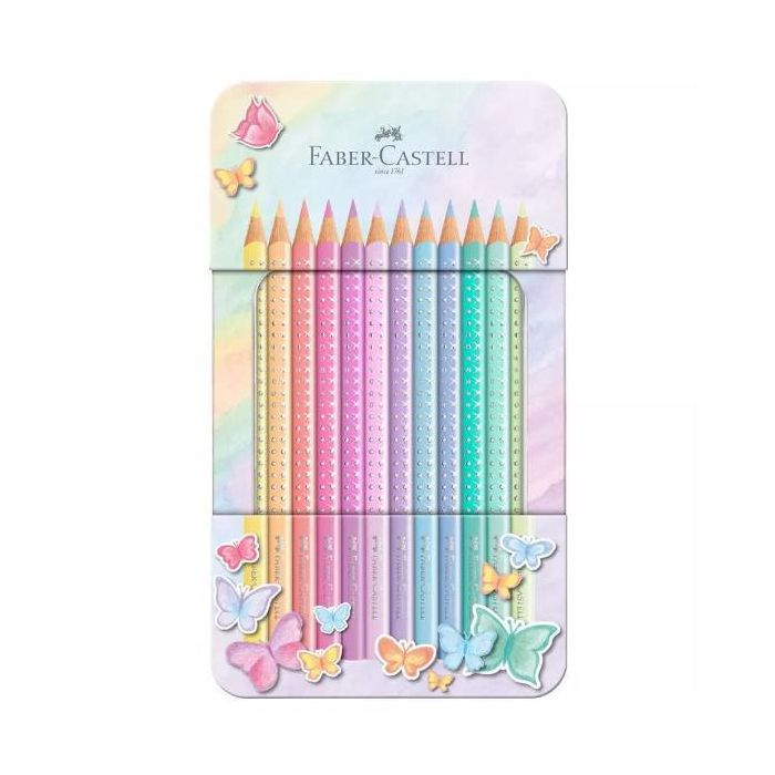 Matite colorate Faber-Castell Sparkle - colori pastel assortiti - conf. 12 pezzi - 201910 main product photo