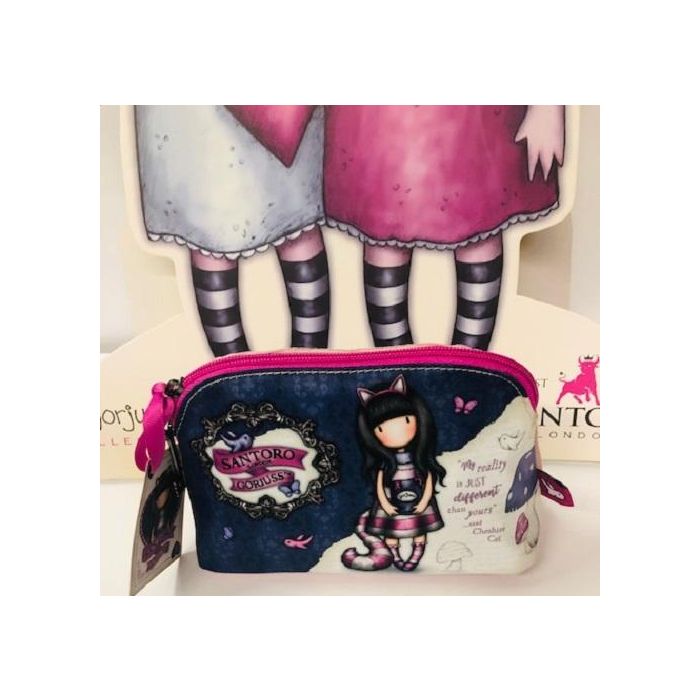 Gorjuss - Busta trousse porta accessori con zip- Cheshire cat. Santoro main product photo
