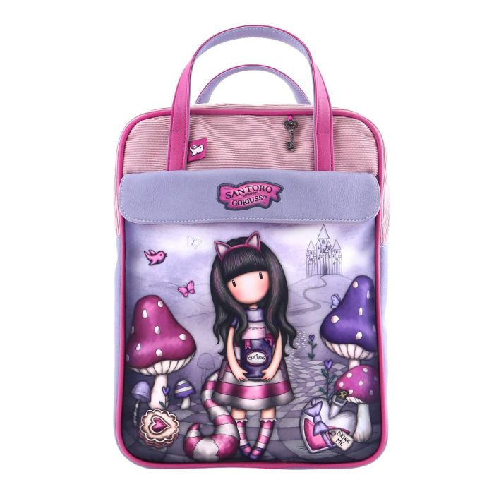 Gorjuss - Zaino Cheshire cat. 34.5x25x13 cm. Santoro main product photo