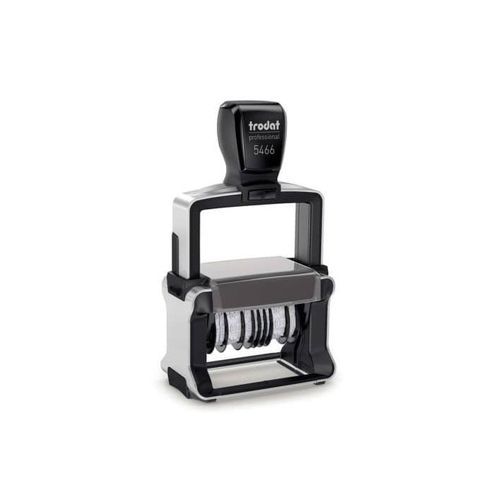 Datario con testo PERSONALIZZATO Trodat Professional 5466/PL - doppia data 56x33 mm - fino a 3+3 righe - 181828 main product photo