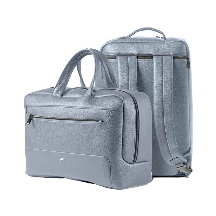 IN TEMPO Borsa zainabile bi-bag Gate Trended - 42 x 28 x 14 cm - ecopelle - azzurro - InTempo main product photo