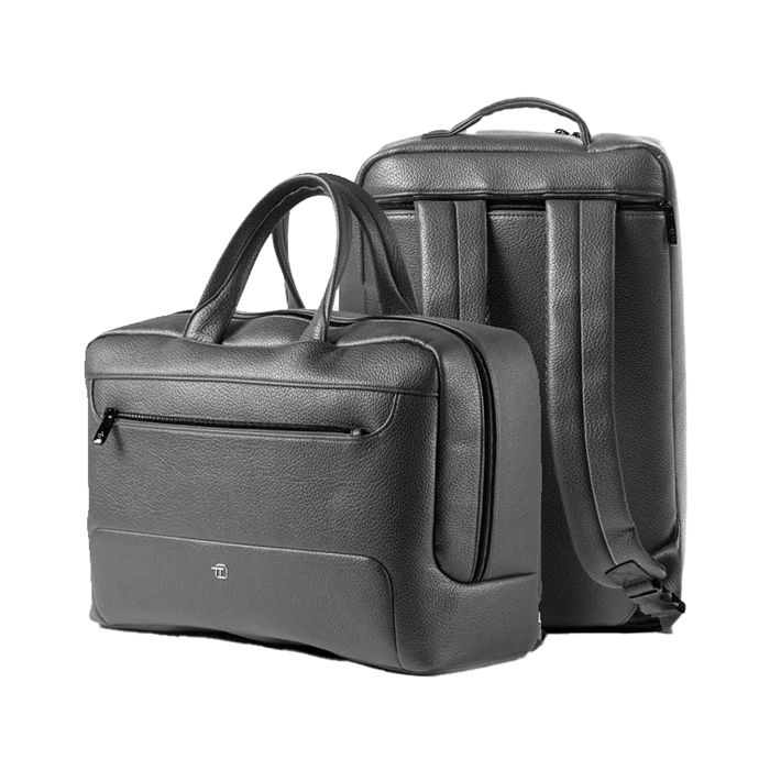 IN TEMPO Borsa zainabile bi-bag Gate Trended - 42 x 28 x 14 cm - ecopelle - nero - InTempo main product photo