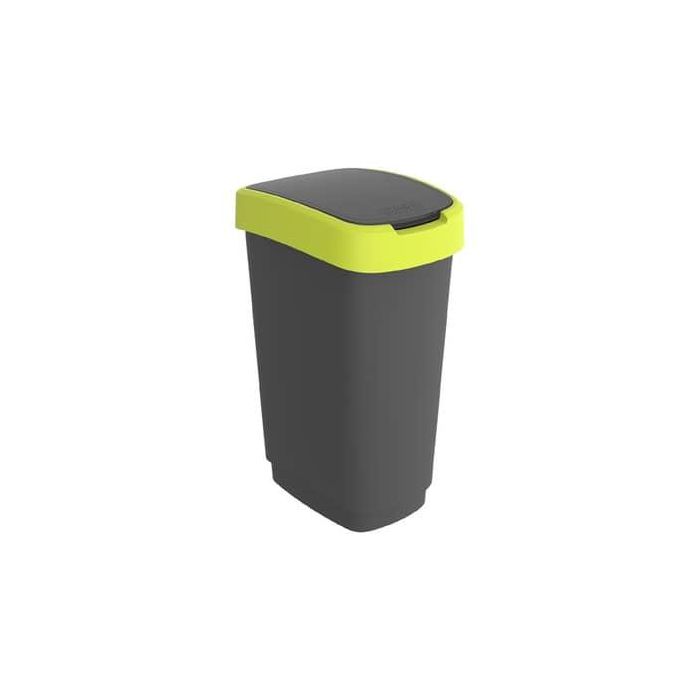 Cestino gettacarte Rotho Twist con coperchio basculante 50 L horizon blu F600320 main product photo