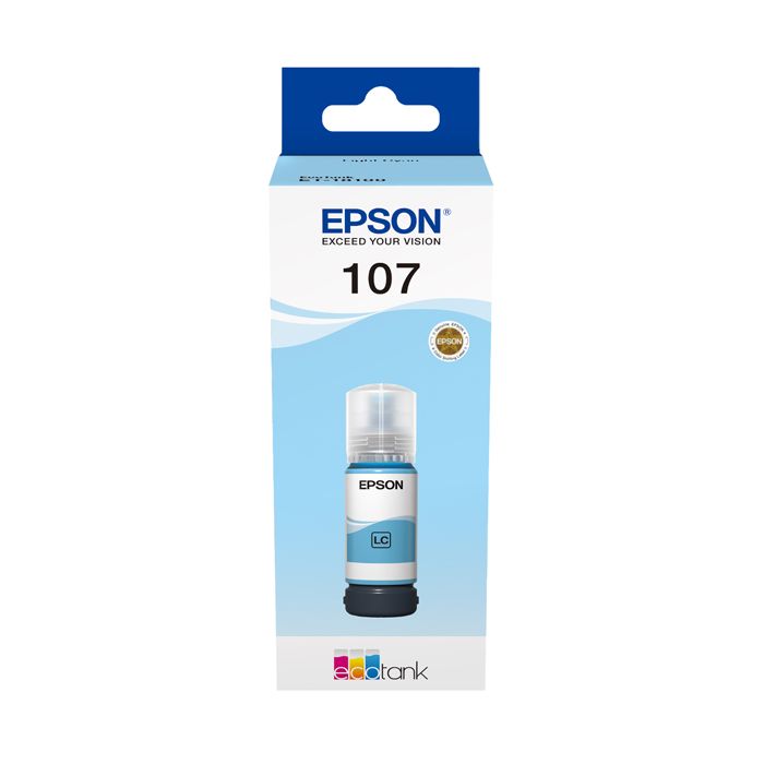 Epson Cartuccia EcoTank 107 Ciano Chiaro main product photo