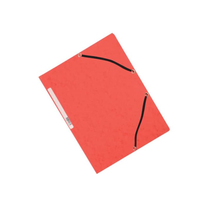 Cartellina a 3 lembi con elastico Q-Connect 24,3x32 cm cartoncino manilla 32x24,3 cm 375 g/m² rosso - KF02165 main product photo