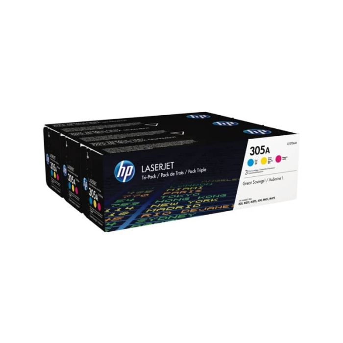 Toner 305A HP ciano+magenta+giallo Conf. 3 - CF370AM main product photo