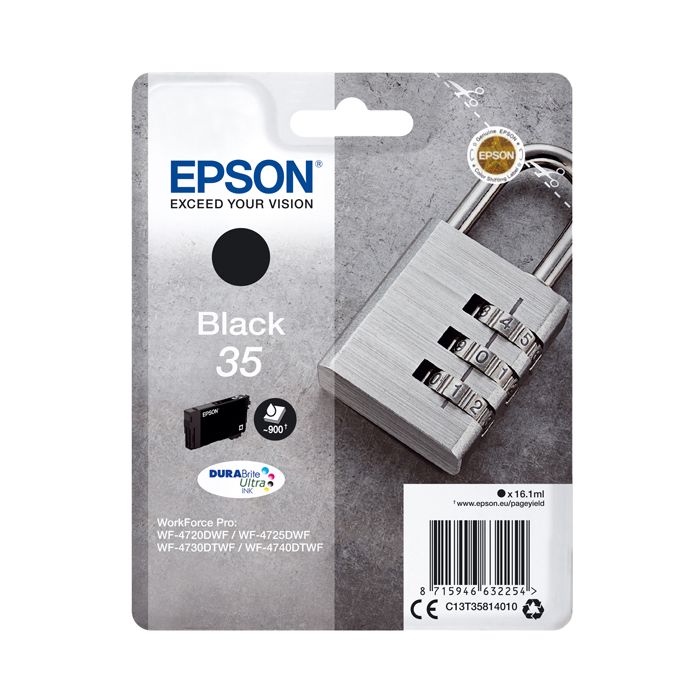 EPSON CARTUCCIA INCHIOSTRO NERO SERIE 35 LUCCHETTO T3581 main product photo