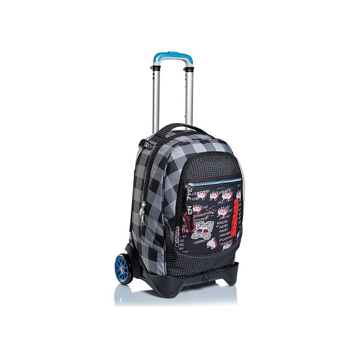 Seven Trolley Jack 2Wd - Space Check. 2in 1 Carrello Sganciabile per Uso Zaino, Nero - Scuola e Tempo Libero main product photo