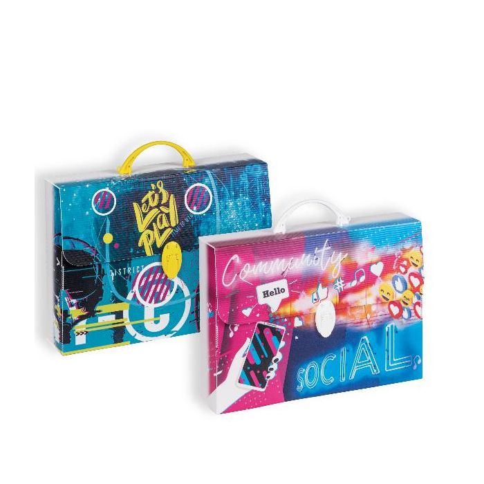 Valigetta in PPL Favorit con stampa Social 37,5x27x8 cm - 400174616 main product photo
