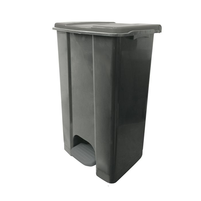 Contenitore mobile Ecoconti - a pedale - 80 L - plastica riciclata - grigio - Medial International main product photo