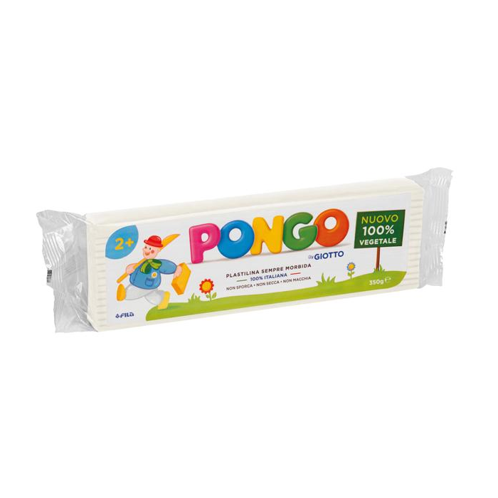 Panetto di plastilina vegetale modellabile 350 g Pongo bianco F603507 main product photo